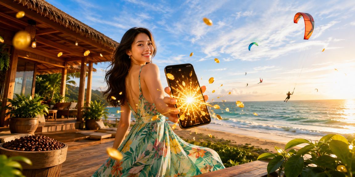 Giao diện di động x8c bên ly cà phê tại Mũi Né cho người dùng Việt